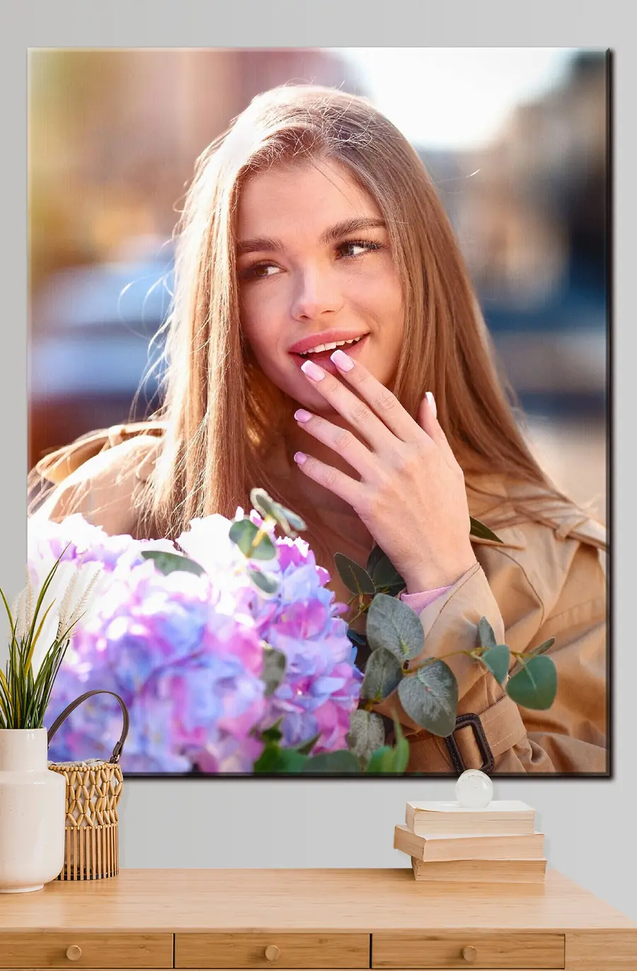 Glezna Lūpas, smaids un zieds s33297