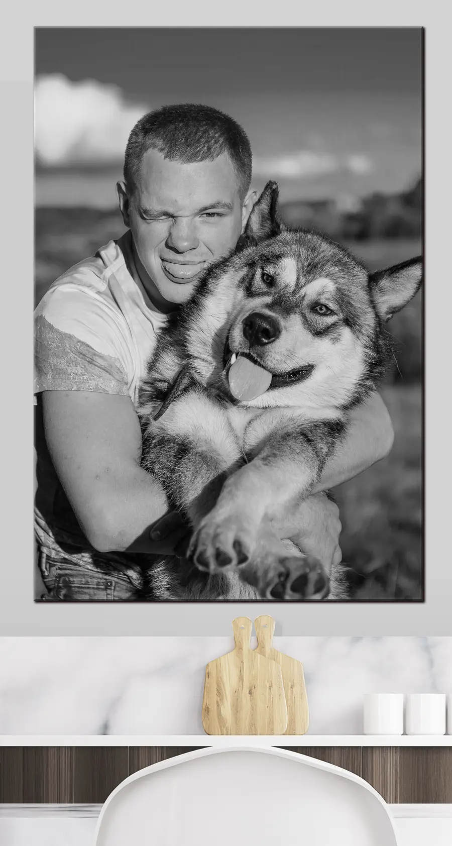 Glezna Suns, smaids un žoklis s33338