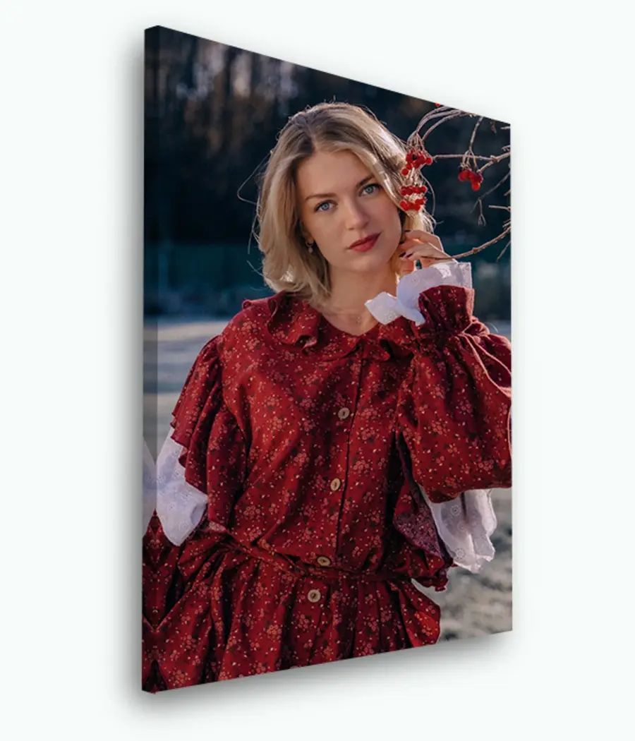 Glezna Piedurknes, kleita un sarkana s33415