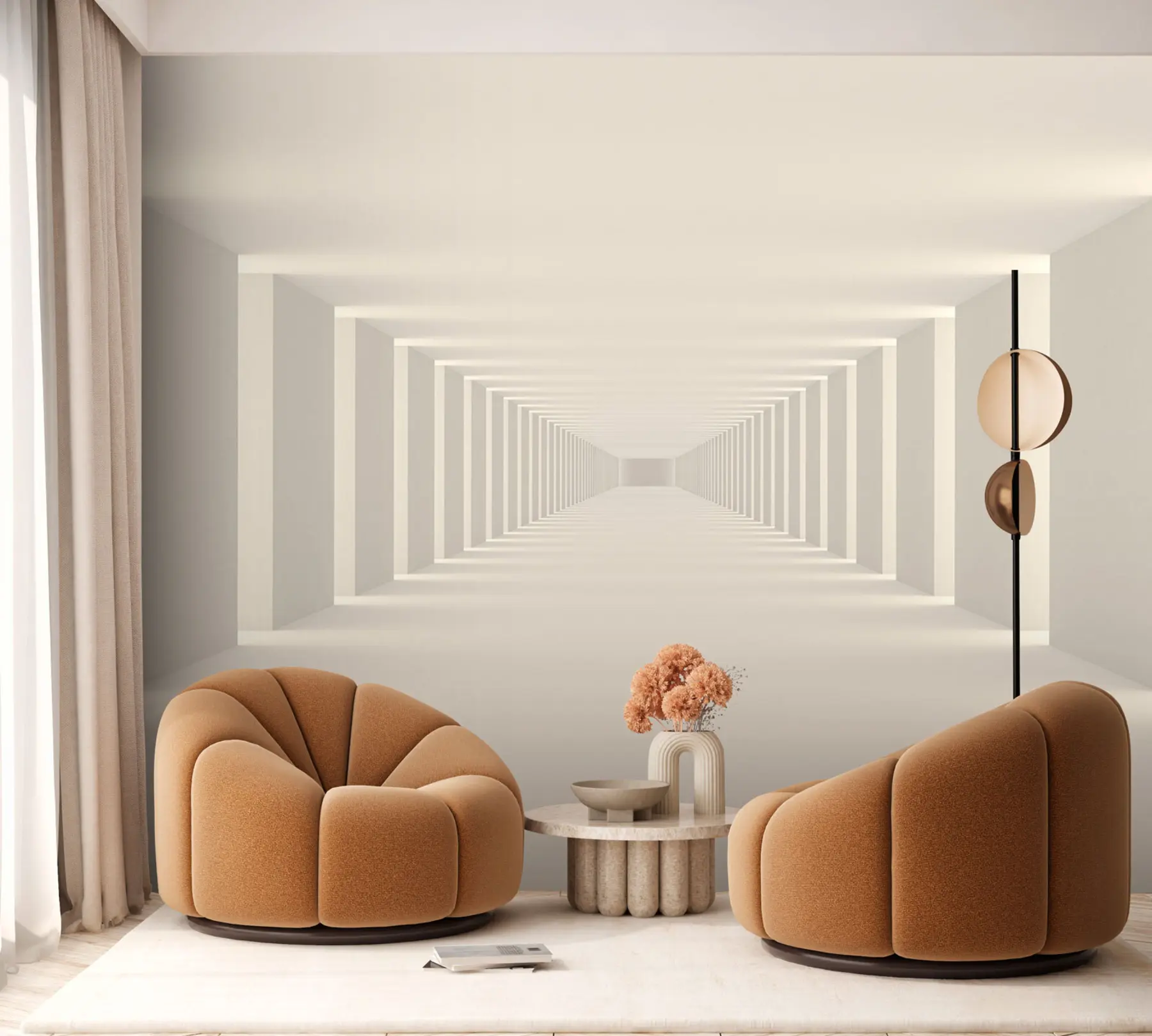 Fototapetes Balta tukša gaismas telpa u95066