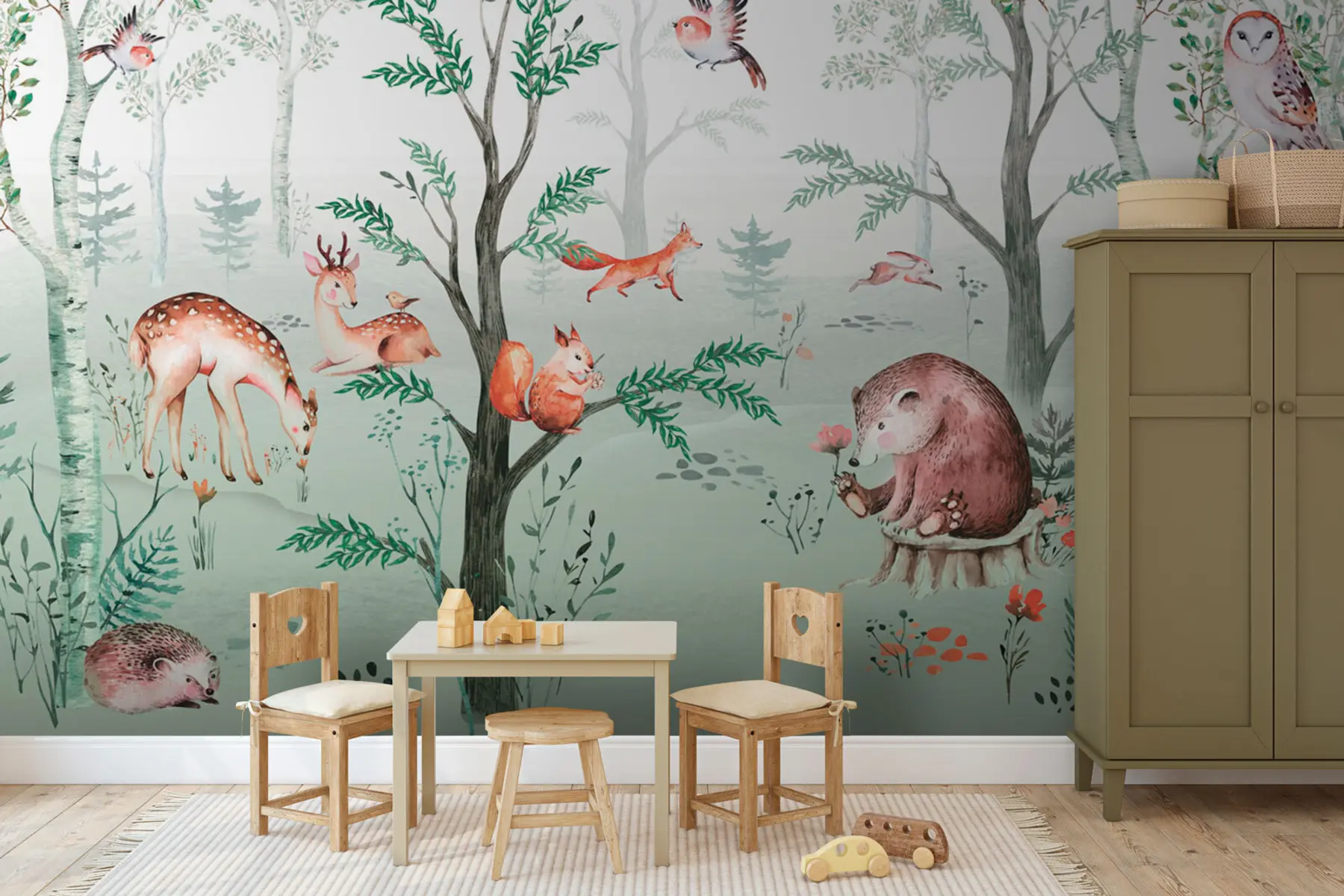 Fototapetes Meža pasaka, smieklīgi dzīvnieki u94645