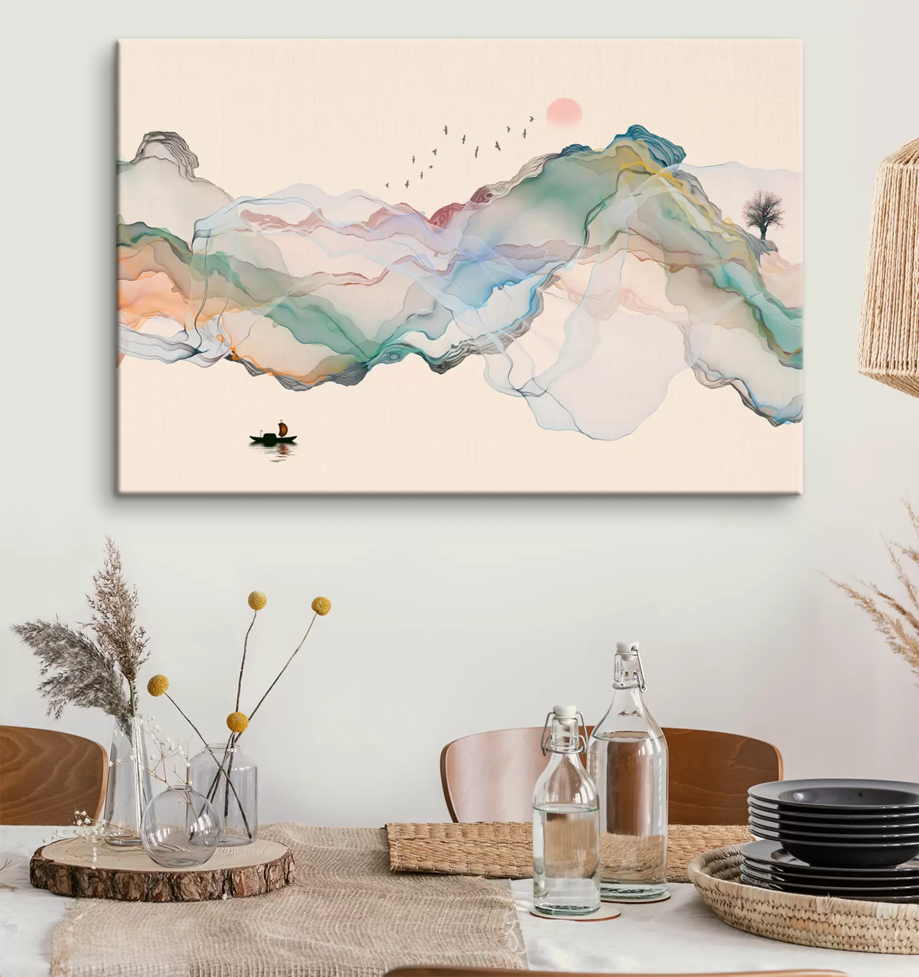 Fototapetes Pasaule, slīpums un krāsa s32936