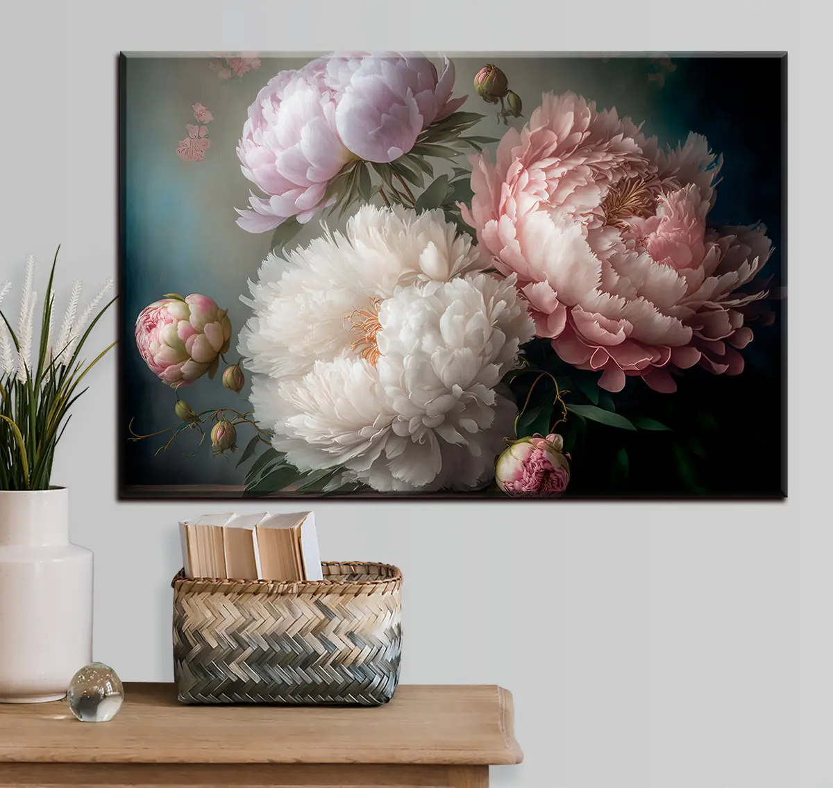 Glezna Ziedu, ziedlapiņu un rozā s33097