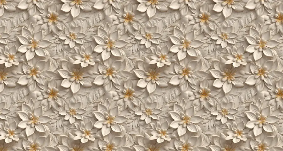 Fototapetes Baltu ziedu izkliedēšana ar 3D efektu u95251