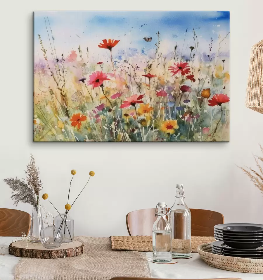 Glezna Zieds, debesis un augs s33668