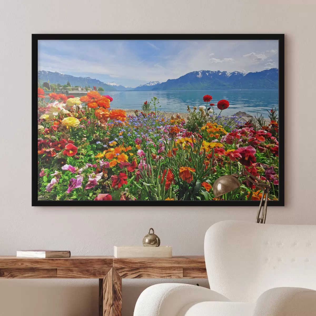 Plakāts Ūdens, debesis un ziedi f00006