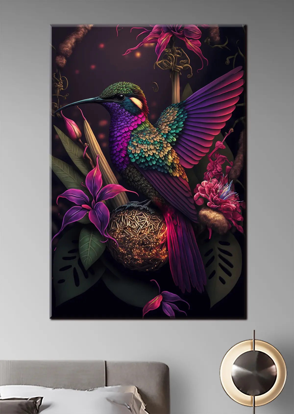 Glezna Putns, violets un gaišs s33703