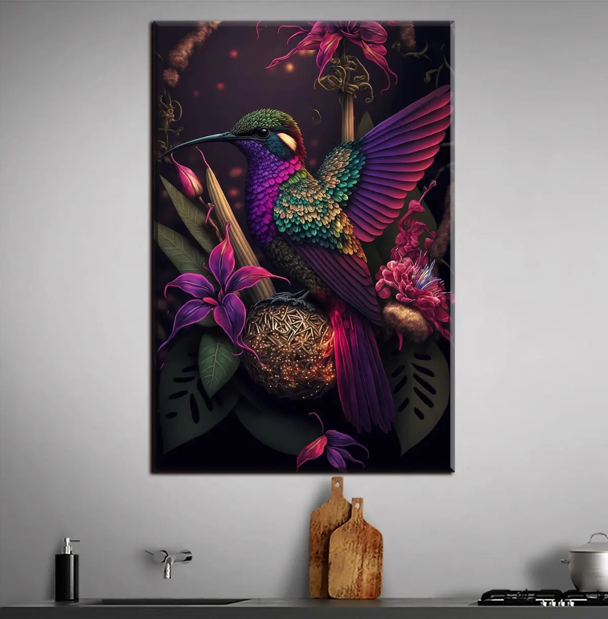 Glezna Putns, violets un gaišs s33703