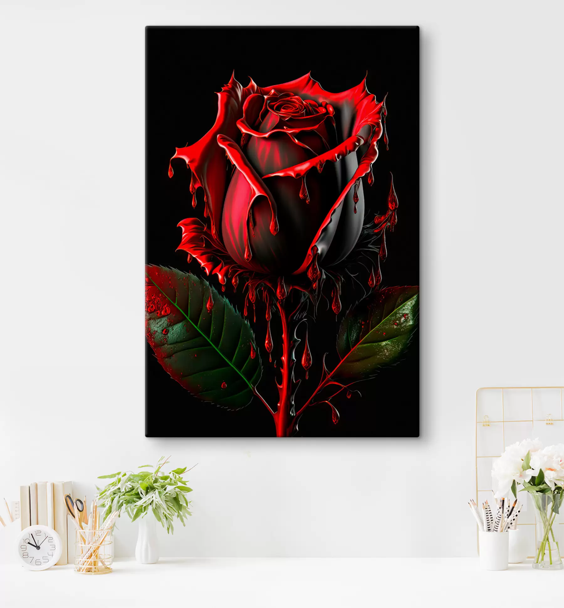 Fototapetes Zieds, augs un ziedlapa s33709