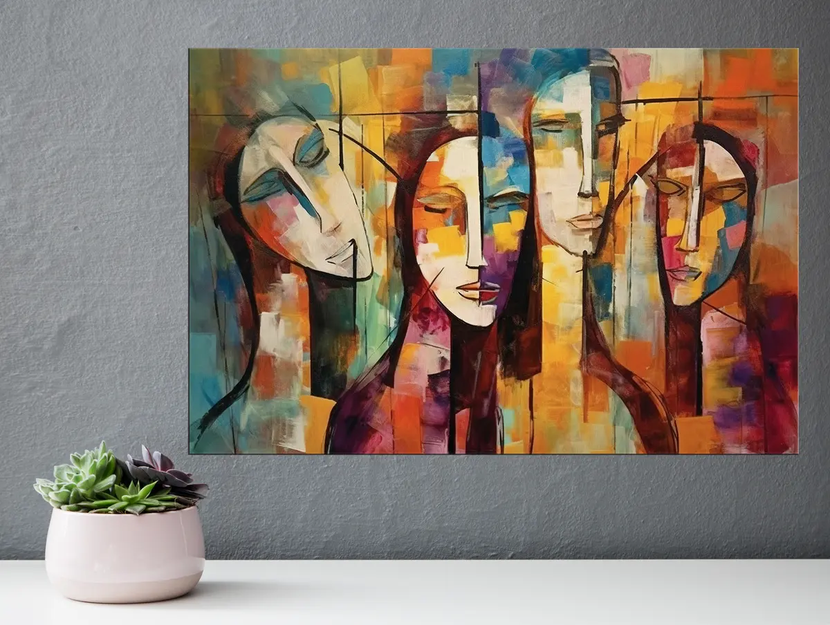 Glezna Mākslas krāsas, sejas izteiksme un krāsas s33845