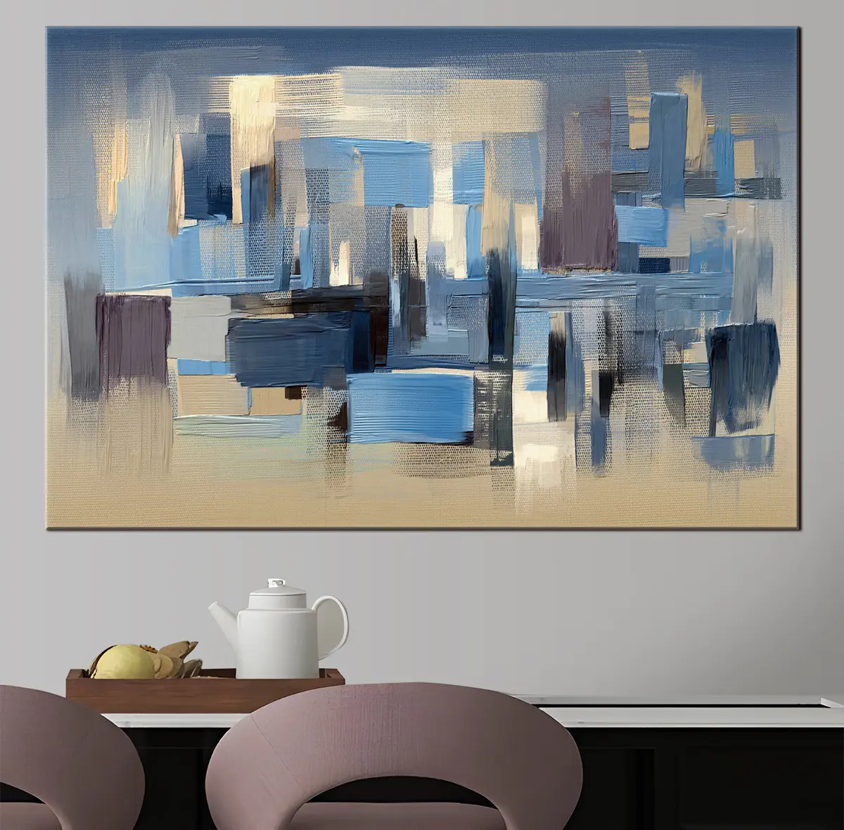 Glezna Ūdens, debesskrāpis un krāsa s34186