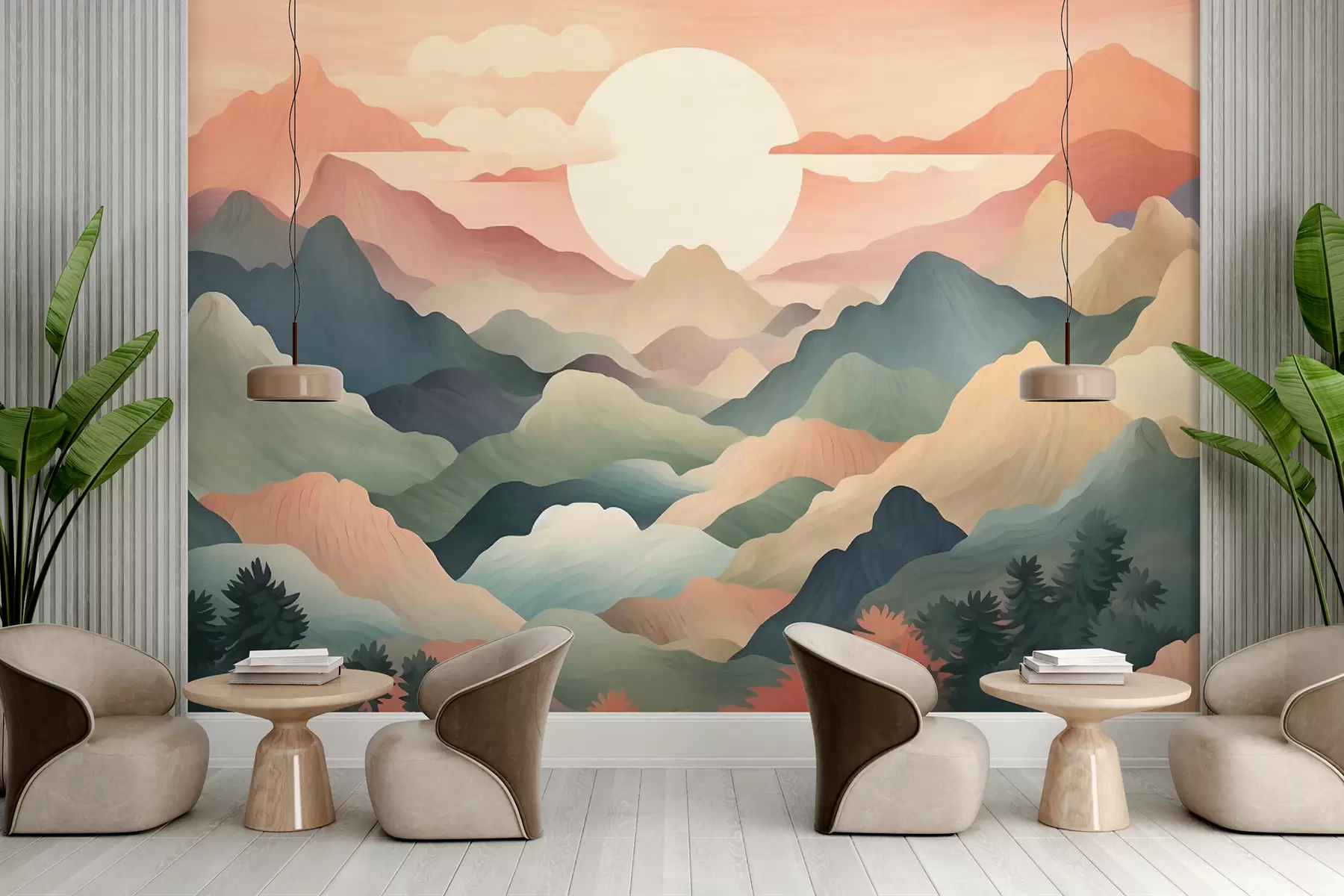 Fototapetes Kalni saulē u95991