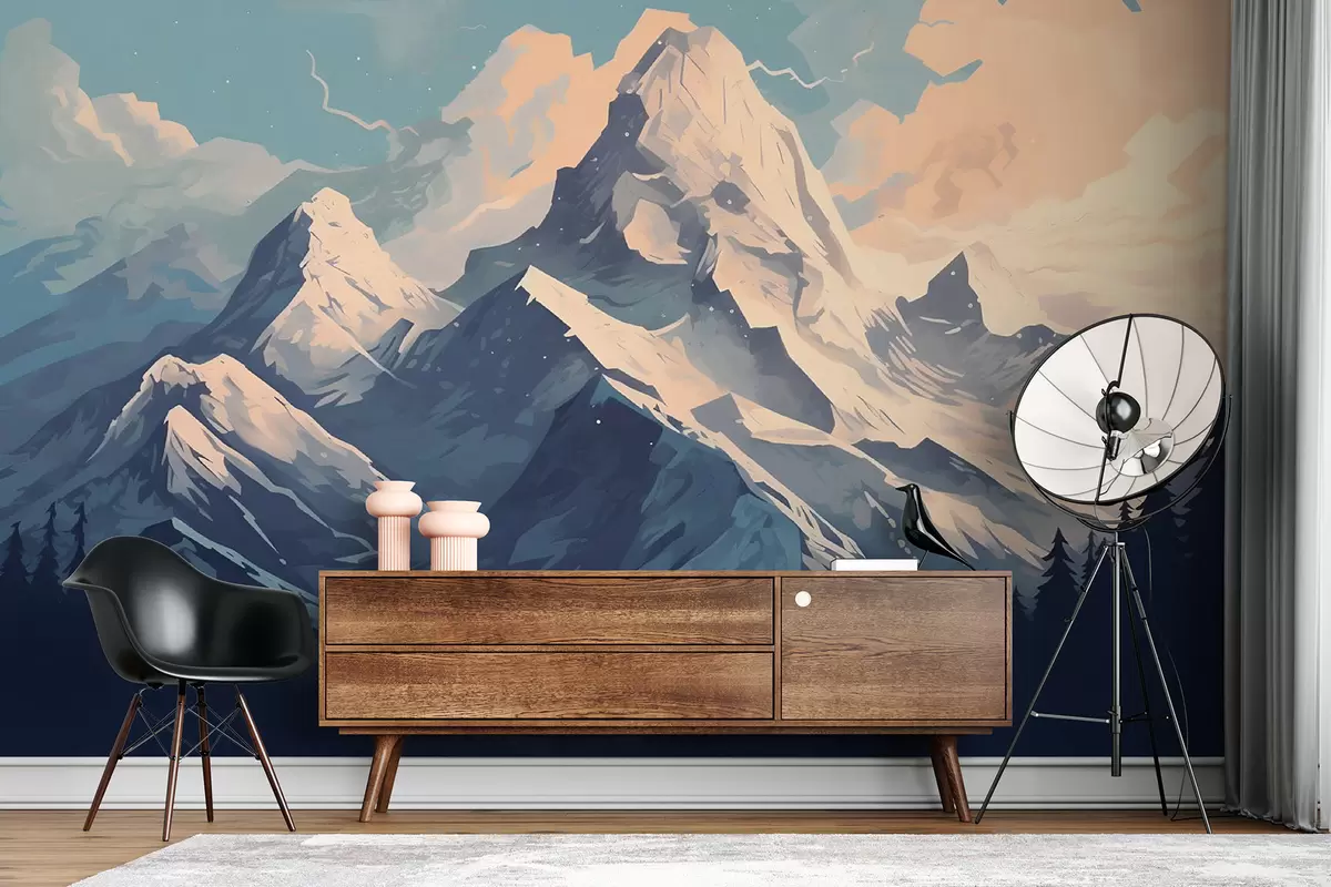 Fototapetes Sniegota kalnu virsotne u95995