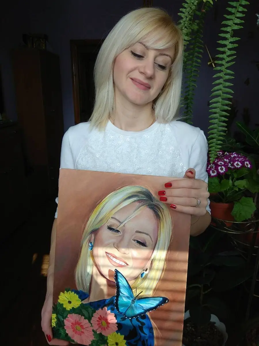 Glezna Mati, seja un āda s34643