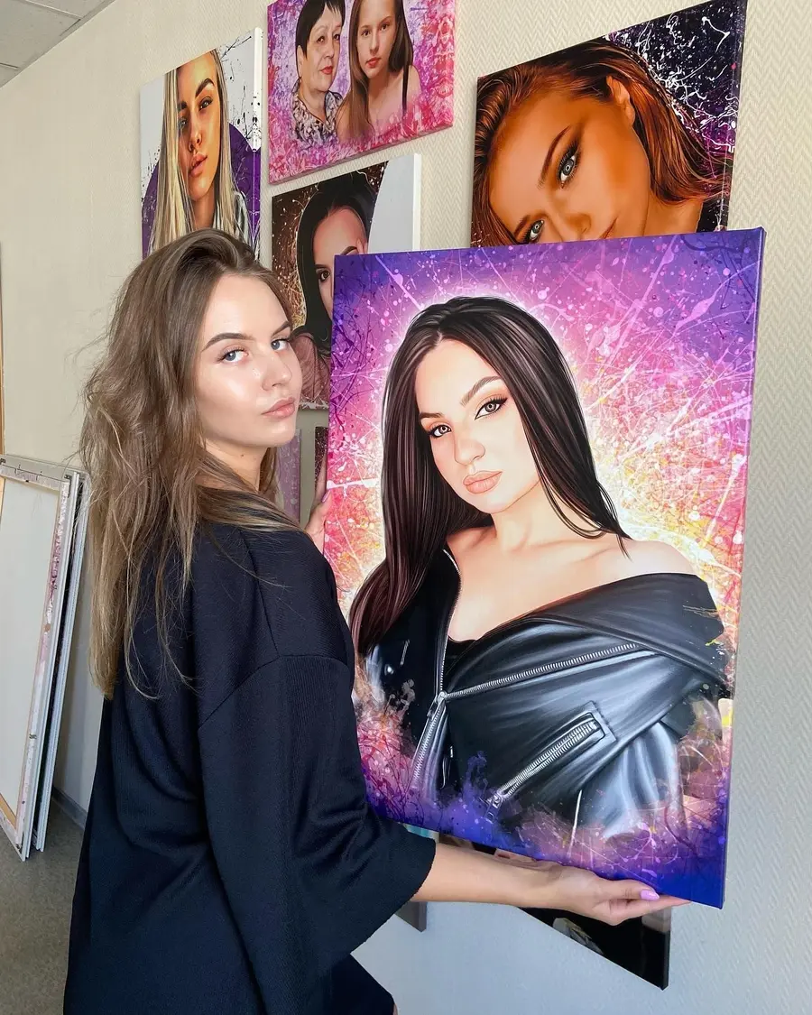 Glezna Violeta, zibspuldzes fotogrāfija un žests s34660