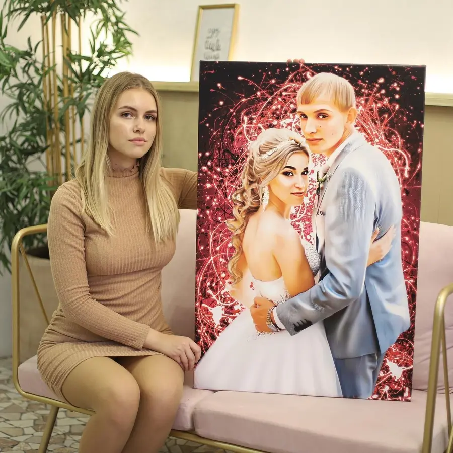 Glezna Augs, laimīgs un māksla s34664