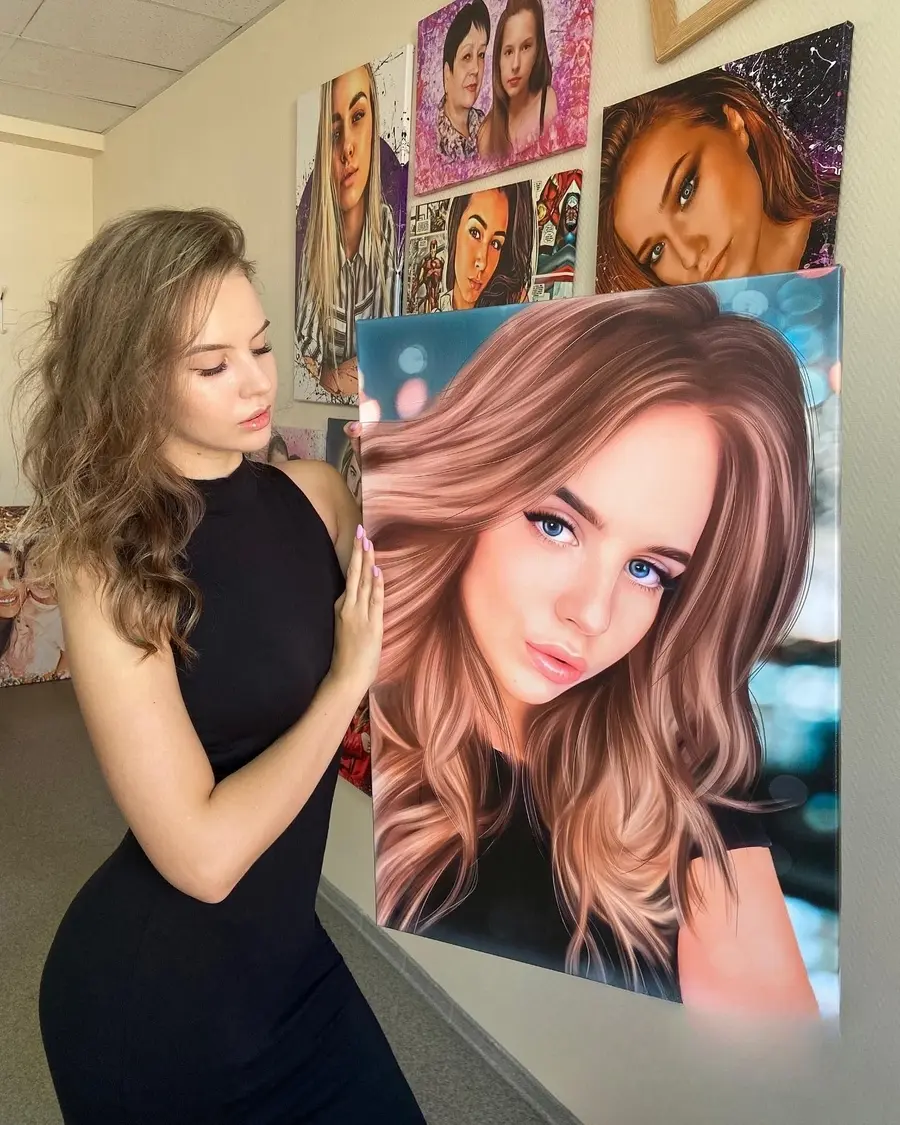 Glezna Acu, sejas izteiksme un skropstas s34669