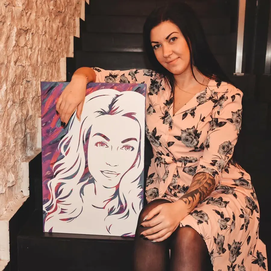 Glezna Sejas, acu un sejas izteiksme s34680