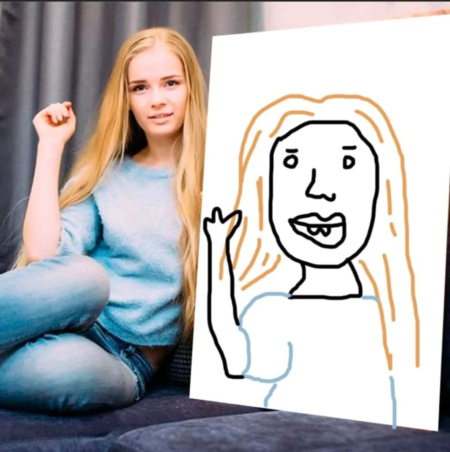 Glezna Džinsi, frizūra un zibspuldzes fotogrāfija s34685