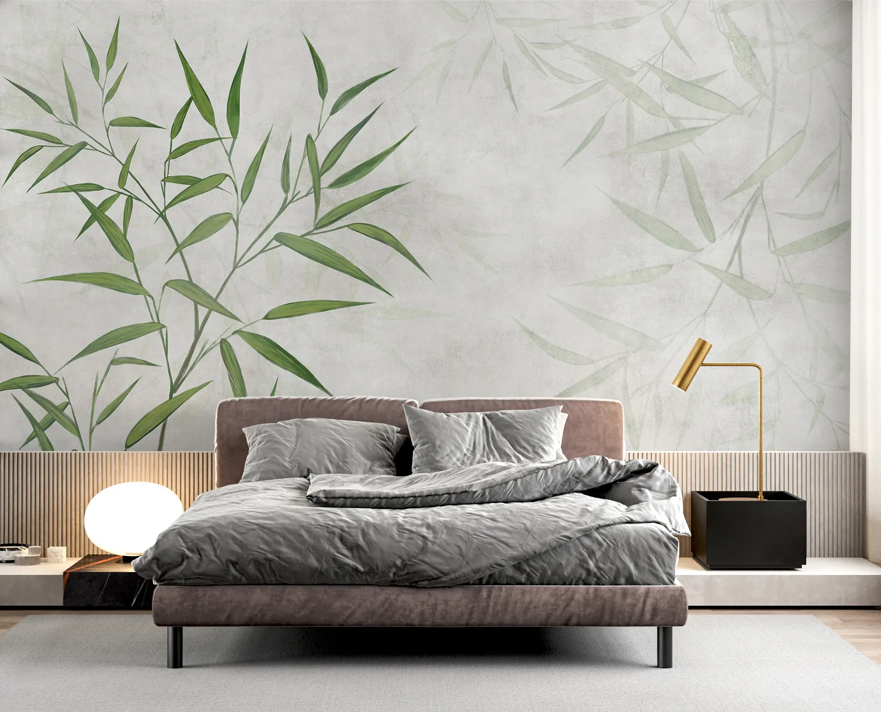 Fototapetes Bambusa niedru lapas u95921