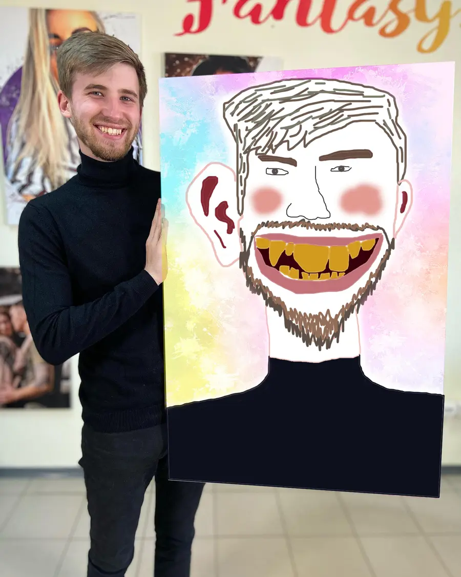 Glezna Mati, galva un smaids s34835