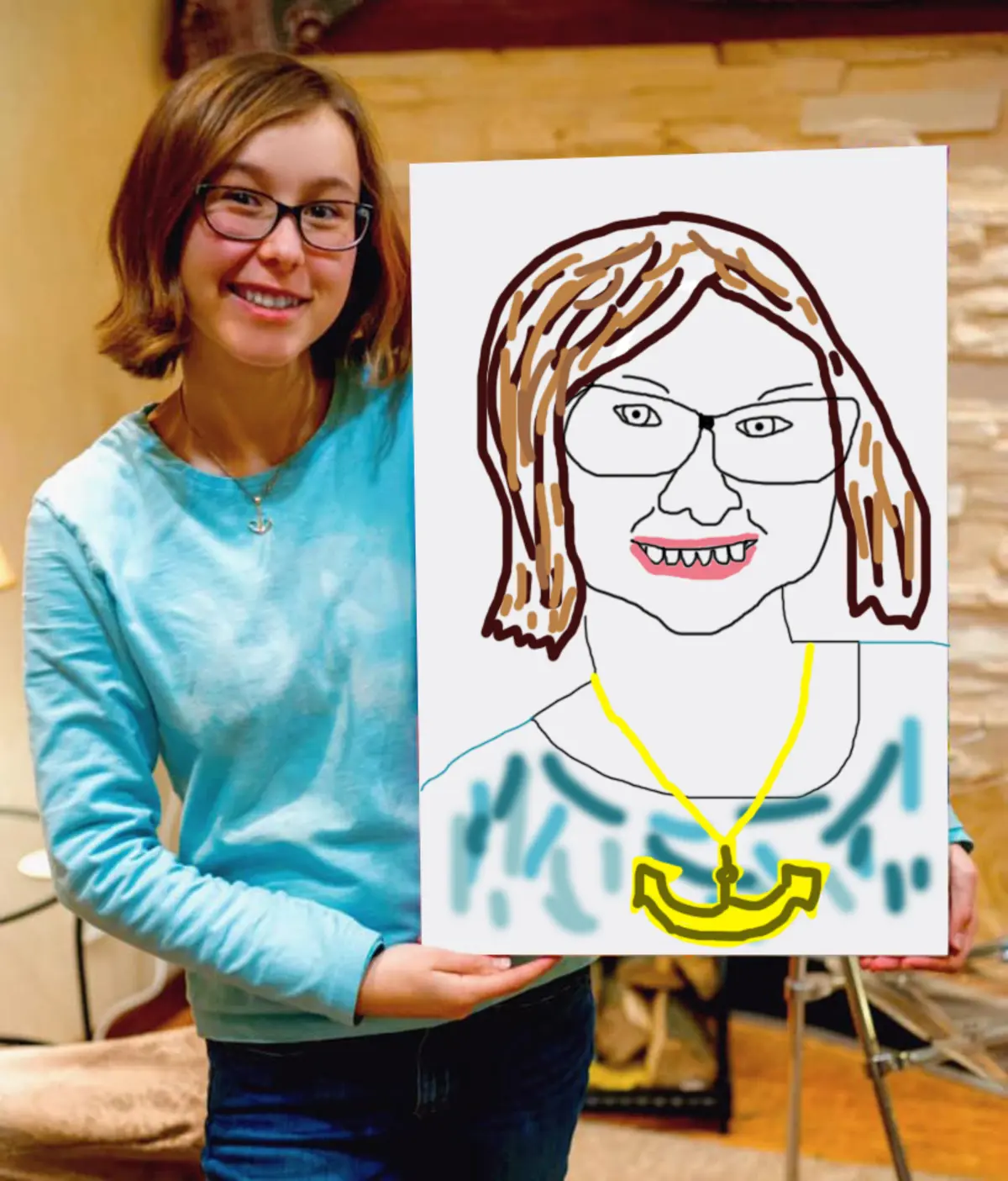 Glezna Brilles, redzes aprūpe un smaids s34836