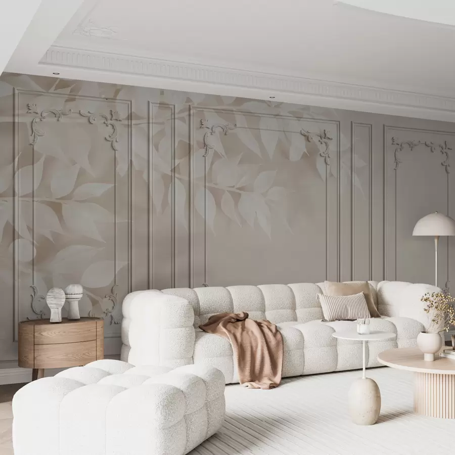 Fototapetes Klasiskie angļu Boiserie paneļi ar lapām u96165