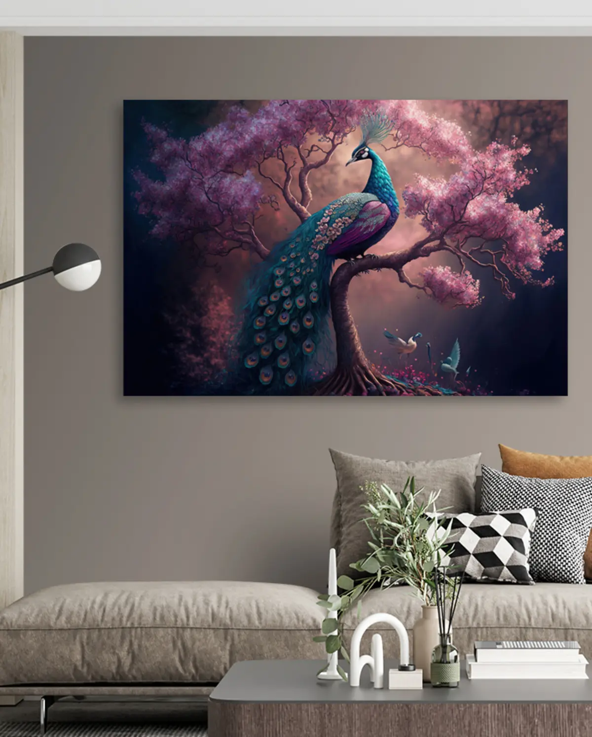 Glezna Putns, daba un violeta krāsa s34875