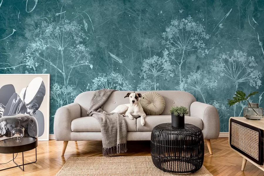 Fototapetes Savvaļas puķes grunge stilā u96551