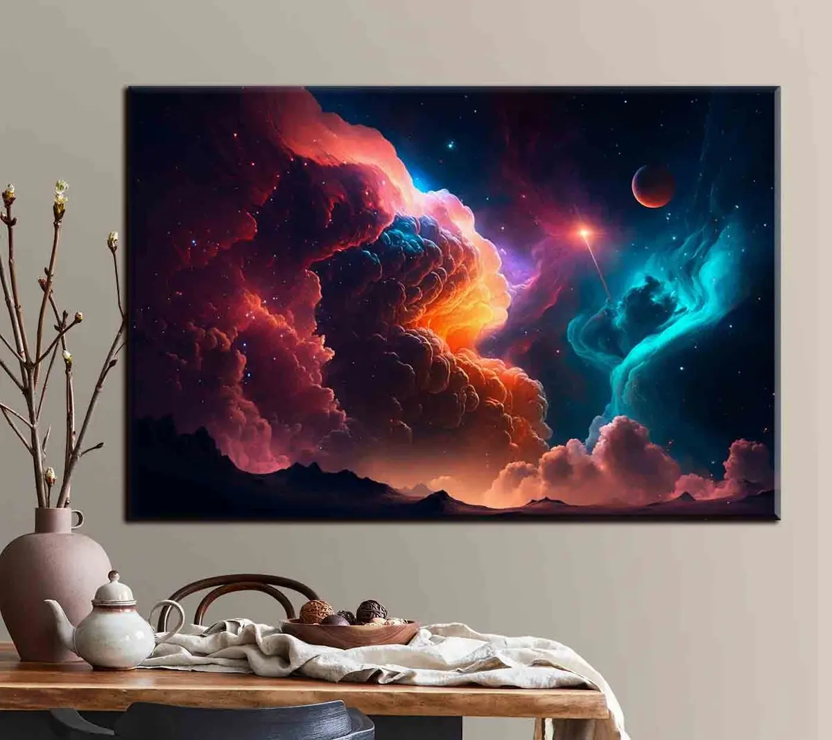 Glezna Debesis, mākoņi un atmosfēra s35331