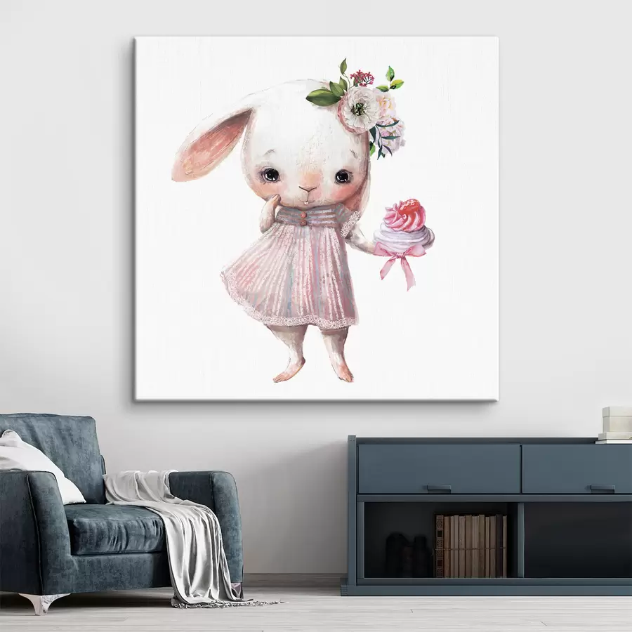 Glezna Gudrs zaķis ar saldu ārstēšanu s35046