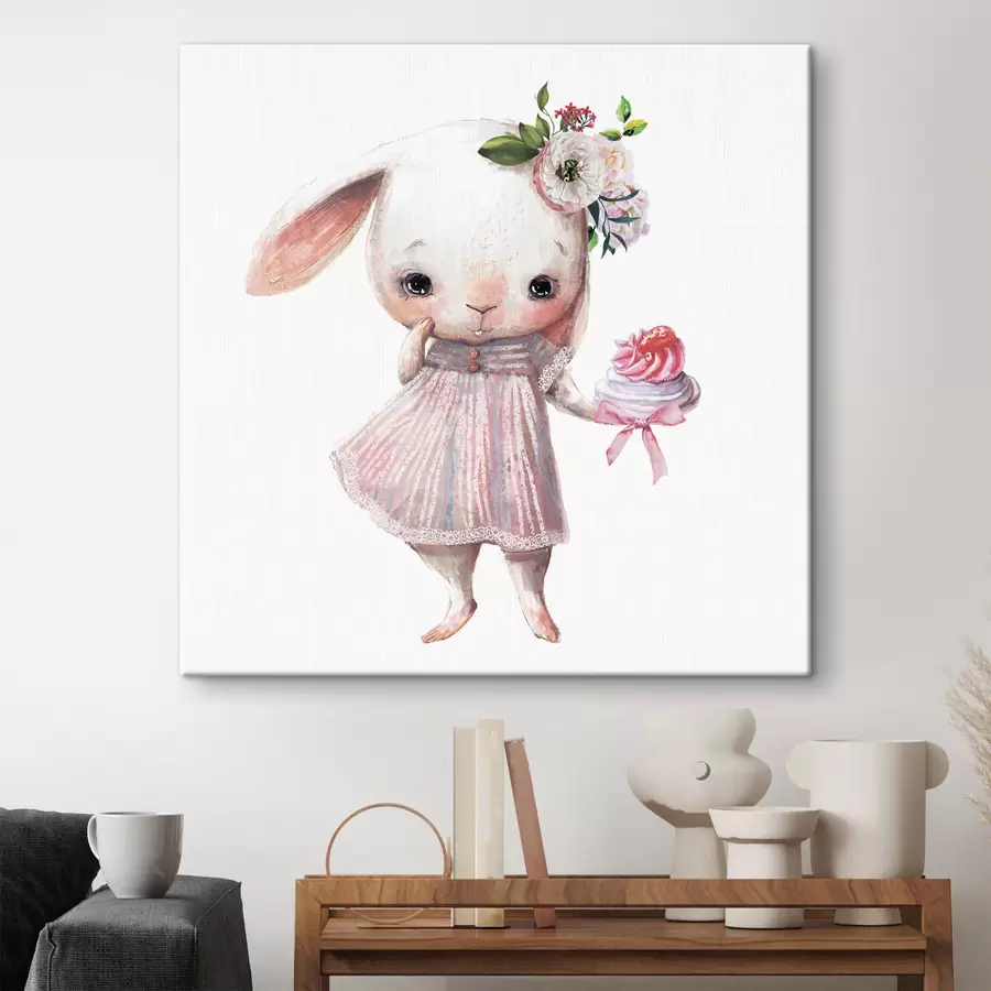 Glezna Gudrs zaķis ar saldu ārstēšanu s35046