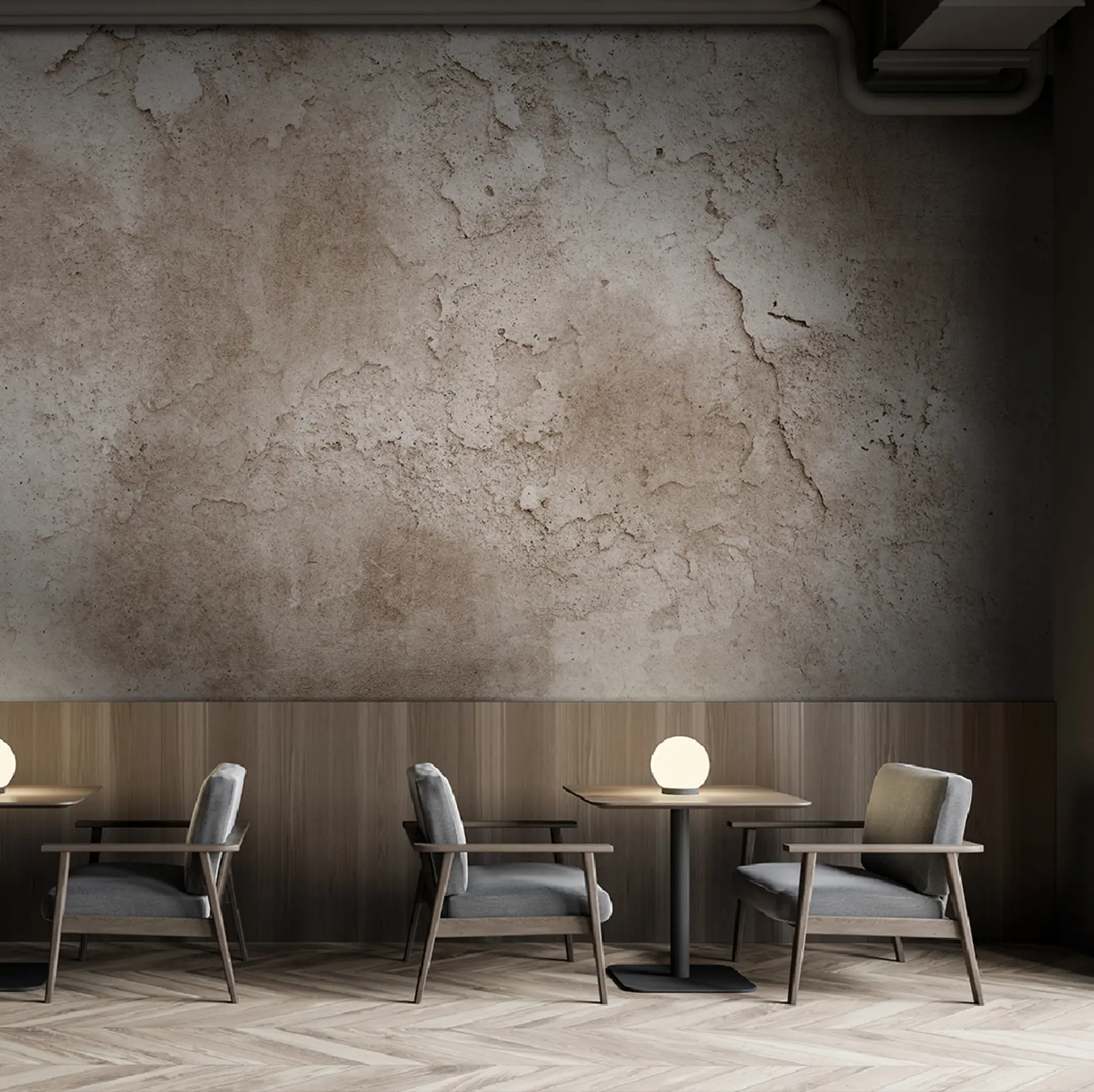 Fototapetes Brūna betona siena ar nelīdzenām malām u97237