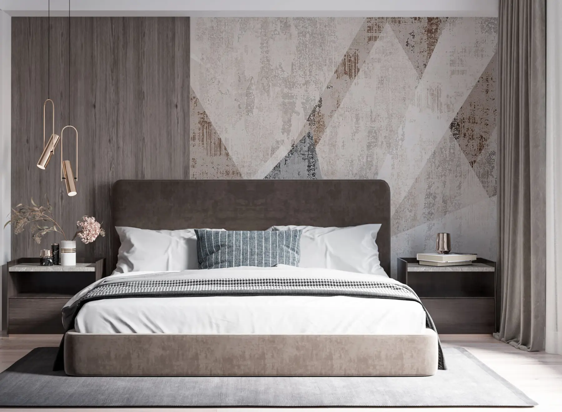 Fototapetes Modernas ģeometriskas formas trijstūri grunge bēniņu stilā u97203