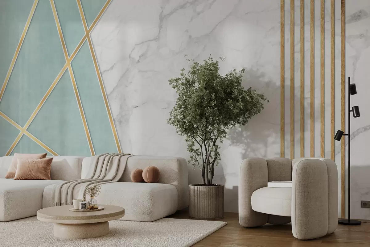 Fototapetes Marmora fons ar ģeometriju un līnijām u95385