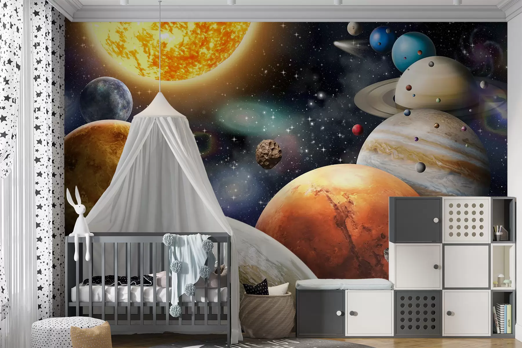 Fototapetes Saules sistēmas krāsainās planētas u97422