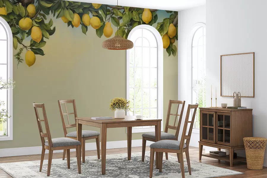 Fototapetes Akvareļu citronkoka zari u97599