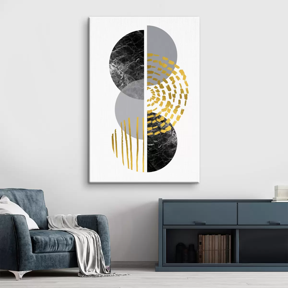 Glezna Abstraktais dizains ar slāņotām formām s35942