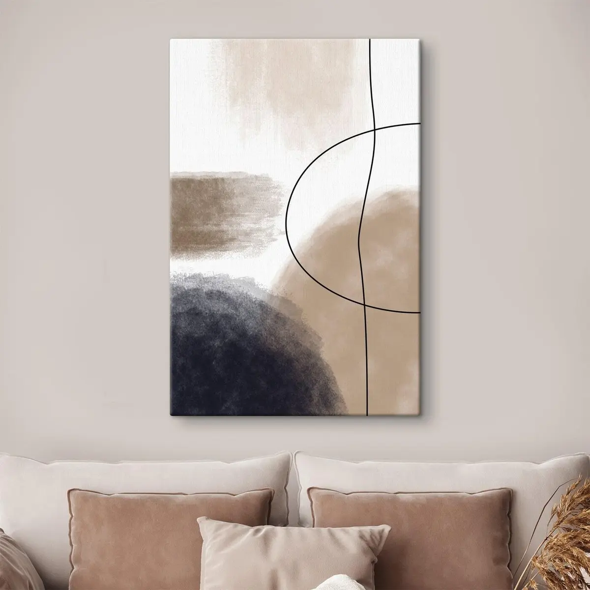 Glezna Abstraktas formas maigā krāsu paletē s35944