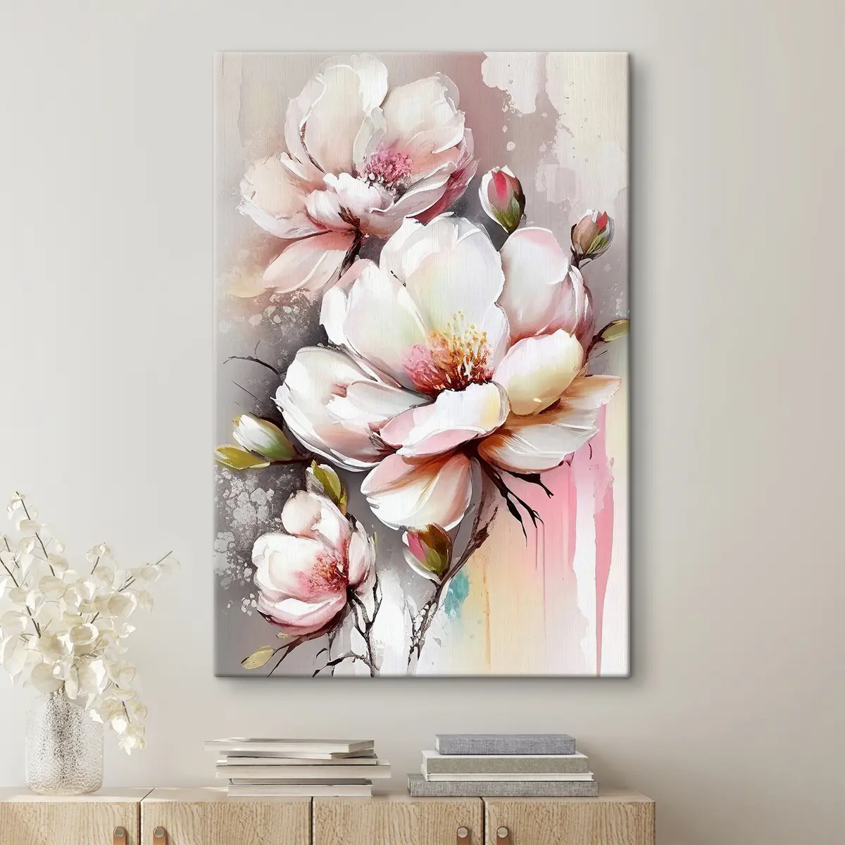 Glezna Maigi ziedi maigos pasteļtoņos s35925