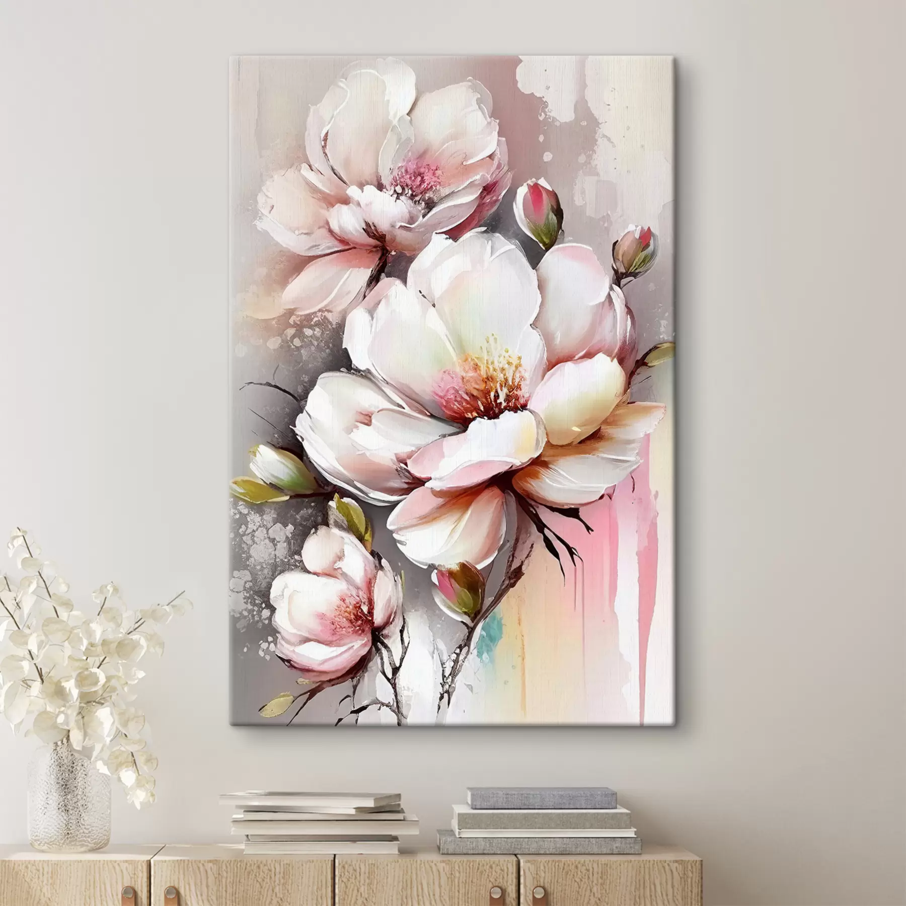 Fototapetes Maigi ziedi maigos pasteļtoņos s35925