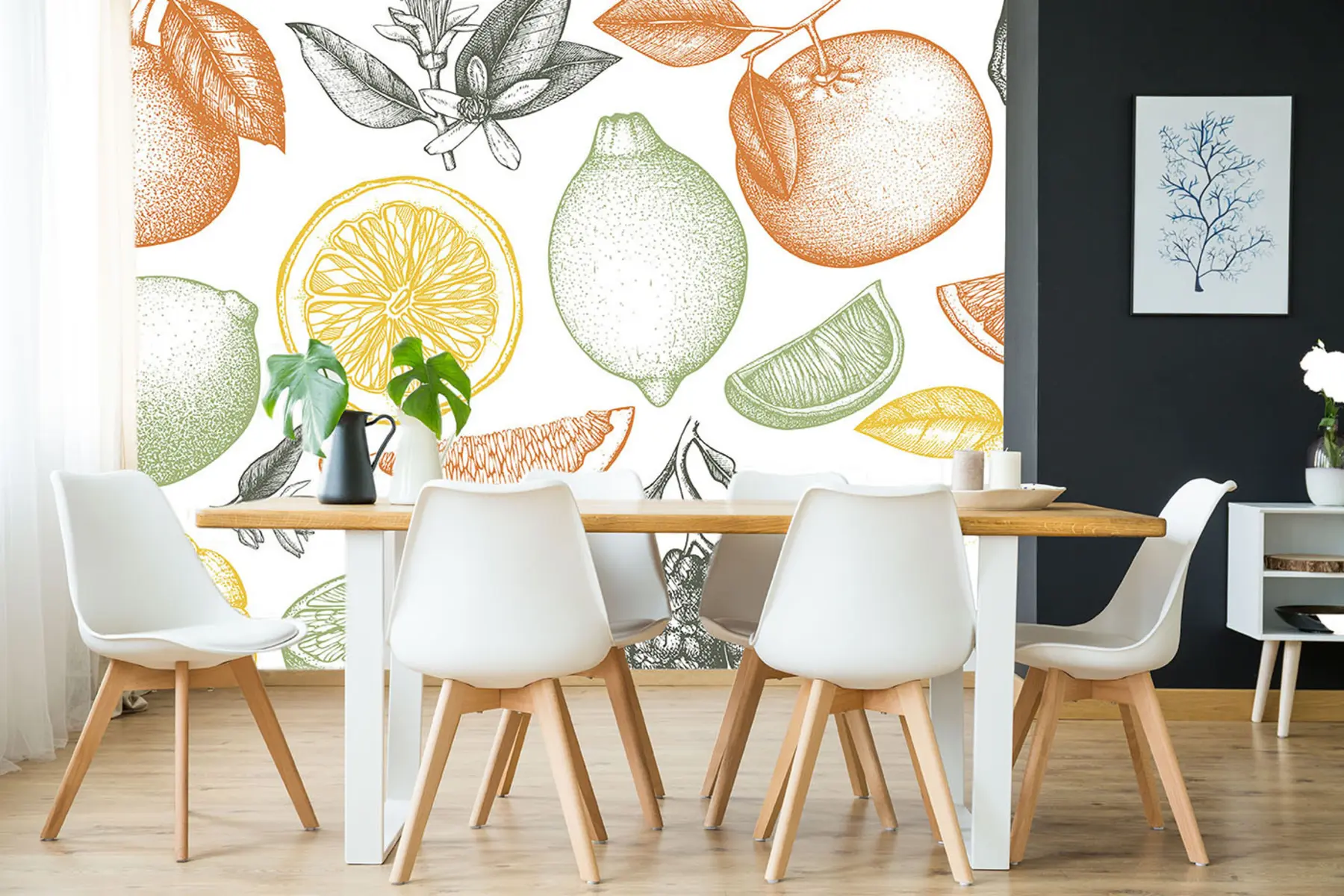 Fototapetes Lieli augļi uz gaiša fona u97447