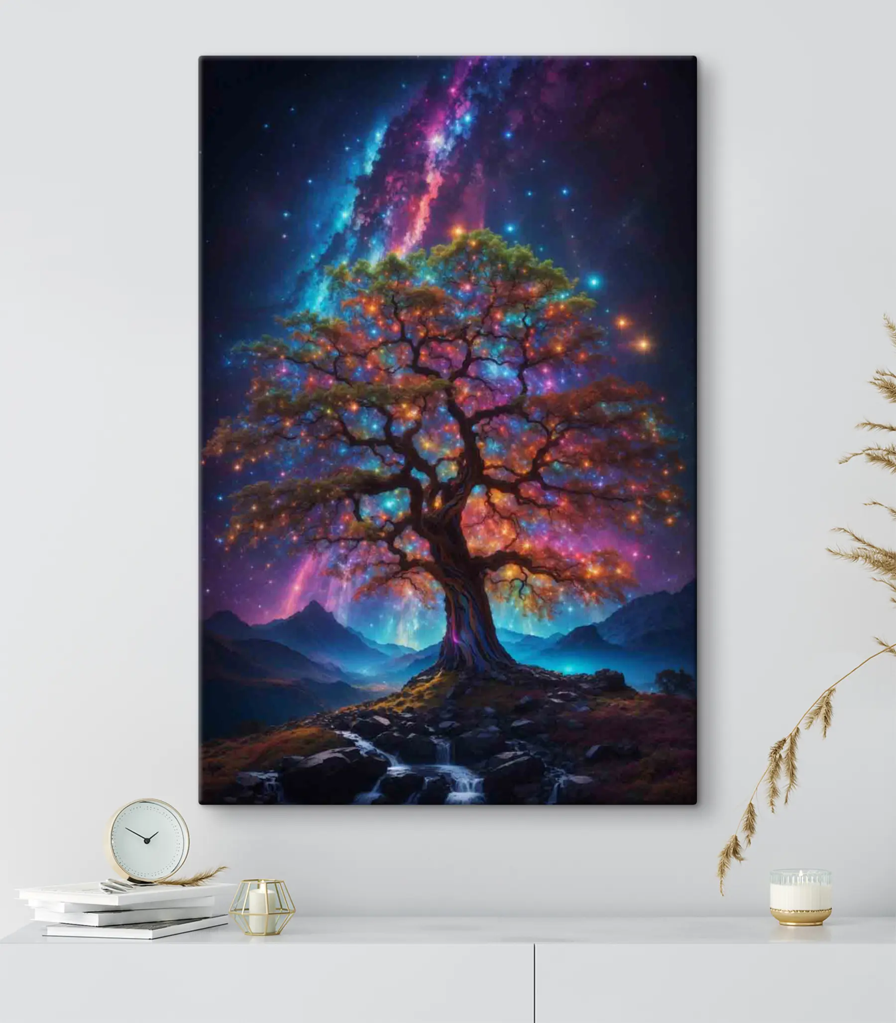 Glezna Koks uz zvaigžņoto debesu fona s36059