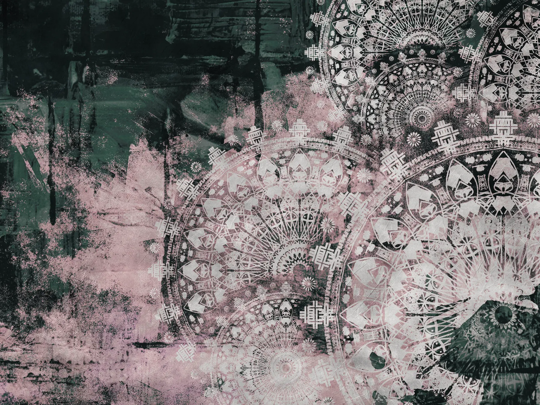 Fototapetes Vintage mandala rozā krāsās u93958v2