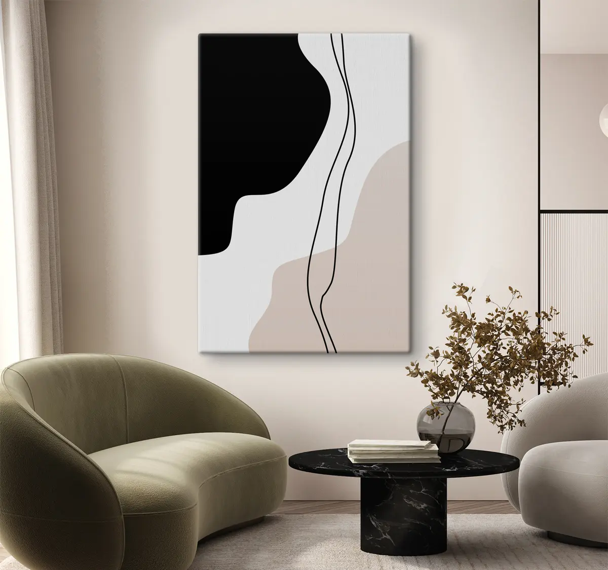 Glezna Abstraktas formas un līnijas s36156