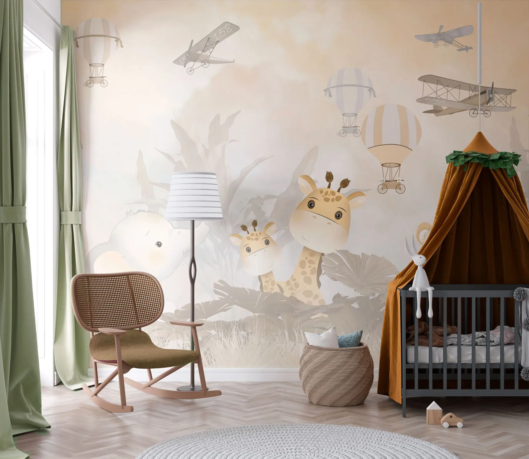 Fototapetes Cute dzīvnieku tapetes bērnu istabā u98166