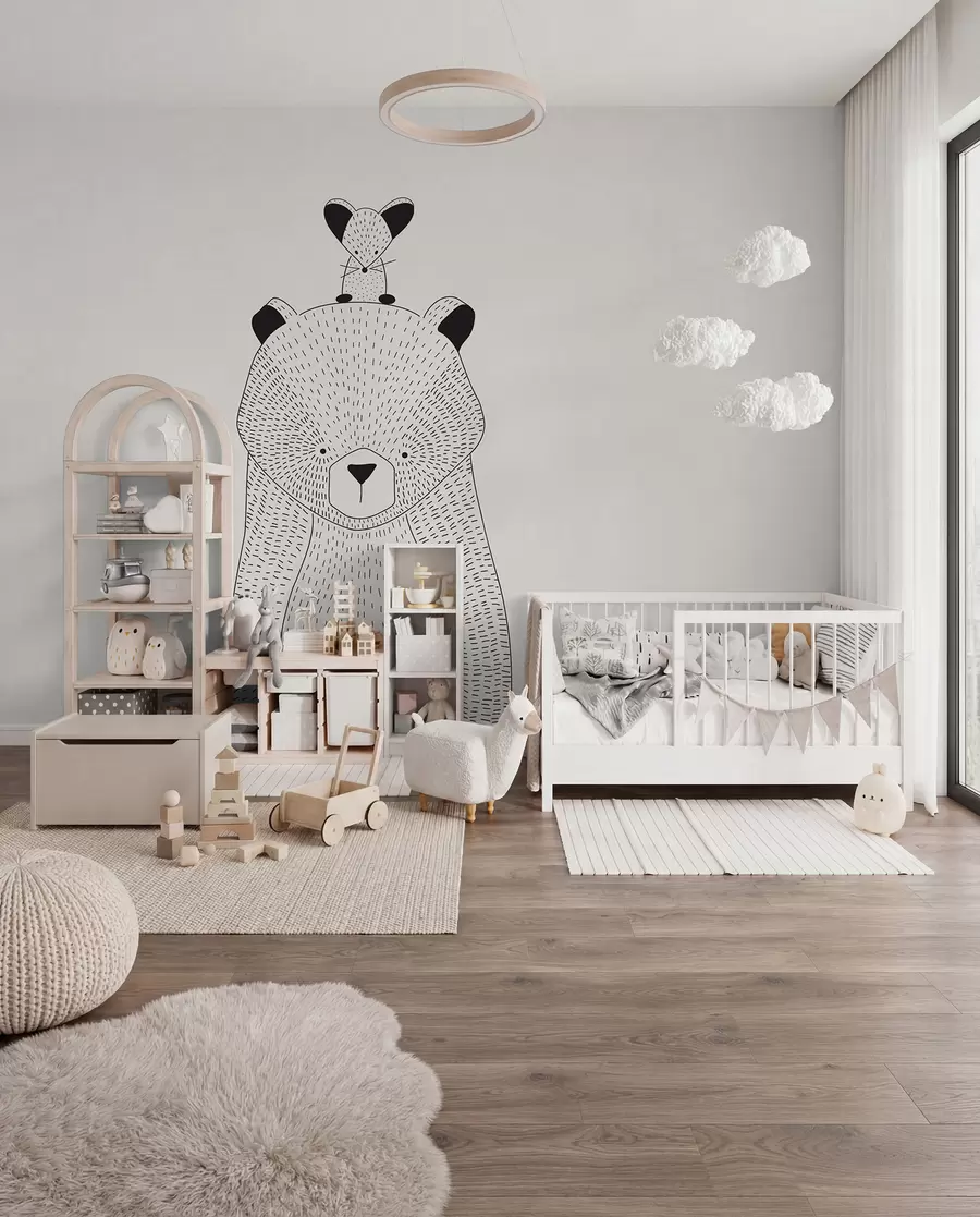 Fototapetes Lācēns ar peli u98483