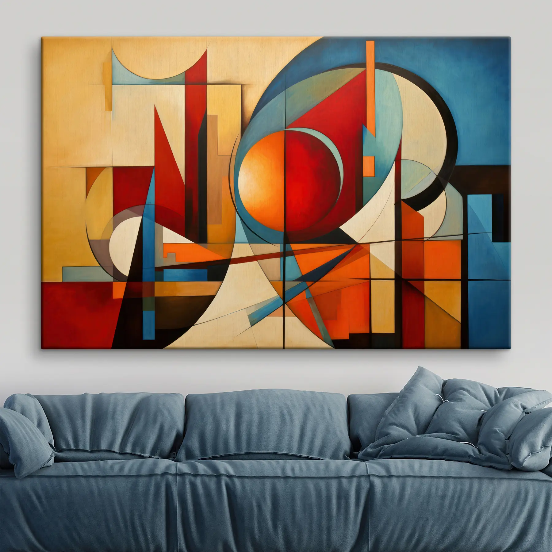 Glezna Abstrakcija no ģeometriskām figūrām s36302