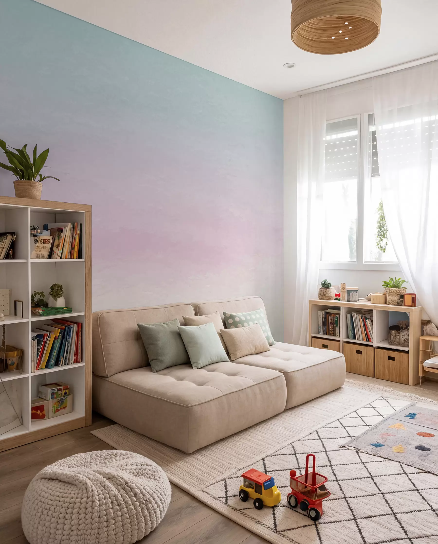 Fototapetes Pāreja no rozā uz zilo u98238