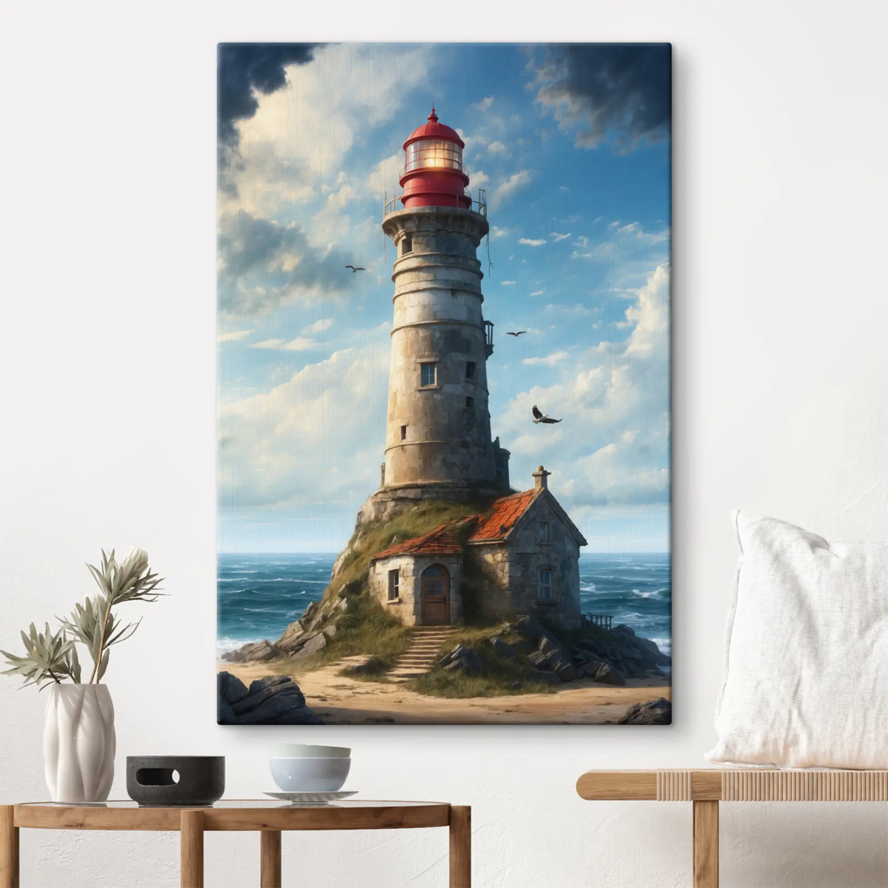 Fototapetes Bāka, kas vada kuģus uz drošību s36448